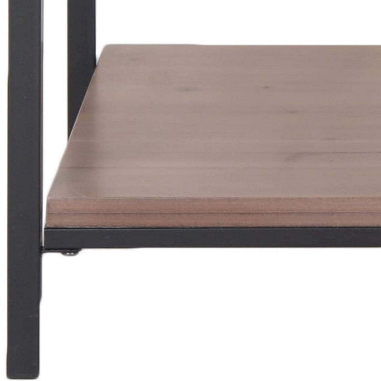 SAFAVIEH Zeke Solid Rustic 3 Tier Shelf Unit, Red Maple