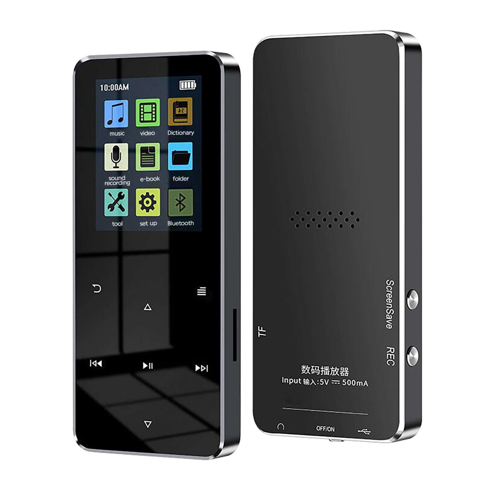 Bluetooth Mp3 Player, Video MP3 Mp4 Music Player With Speake, 1.8 Inch