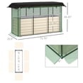 thumbnail image 3 of Galvanized Raised Garden Bed with Trellis and Sun Cover, Planter Box for Vegetables, Herbs, and Flowers, Beige, 3 of 11