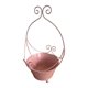 thumbnail image 1 of Maceta de pared de metal rústica vintage, maceta decorativa para plantas. Rosa, 1 of 8