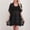 Black, variant on qelini Beach Cover up for Women Knitted Short Sleeve Beach Dress Cut Out Solid Color Cover Up Summer Vocation