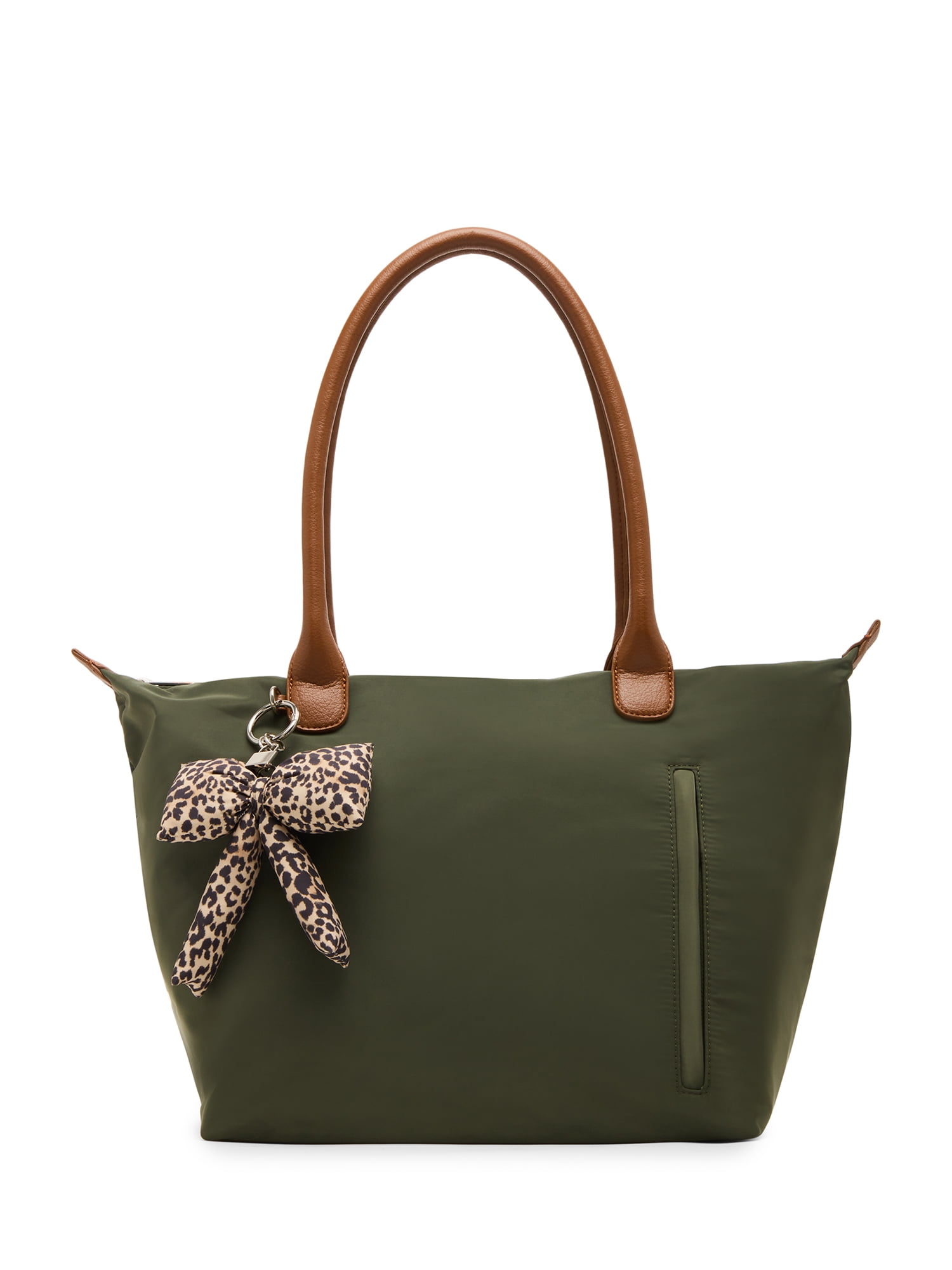 No Boundaries Women's Bag Charm, Leopard Puffer Bow