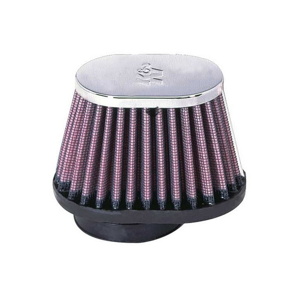 K&N Universal Clamp-On Air Filter: High Performance, Premium, Washable, Replacement Filter: Flange Diameter: 2 In, Filter Height: 2.75 In, Flange Length: 0.625 In, Shape: Oval Straight, RC-1820