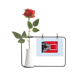 thumbnail image 1 of China Red Education Promotion Botella de decoración de jarrones colgantes de flores rosas artificiales, 1 of 3