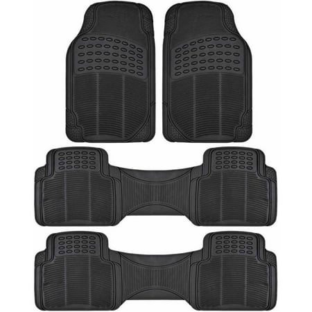 Bdk Car Suv And Van Floor Rubber Mats 3 Row Heavy Duty All
