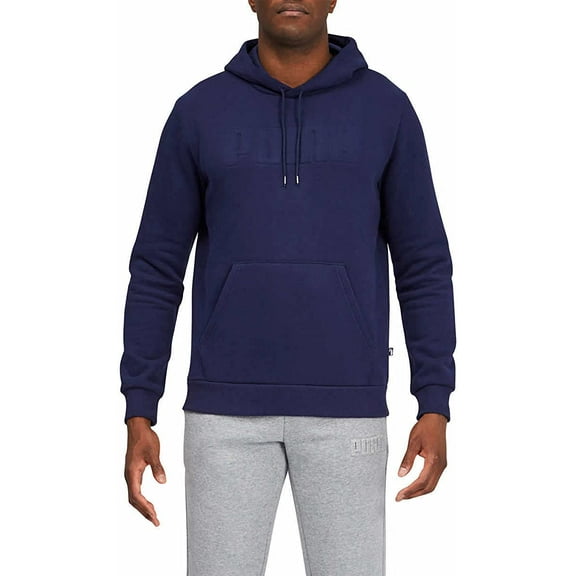 Puma Mens Mid-weight Modern Basics V2 Fleece Hoodie Blue XX-Large