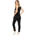 thumbnail image 3 of Ambiance Womens Juniors Casual Jogger Jumpsuit (Black, Small), 3 of 3