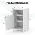 thumbnail image 3 of Gymax Bathroom Floor Storage Cabinet Side Table Adjustable Shelf Organize Freestanding, 3 of 10