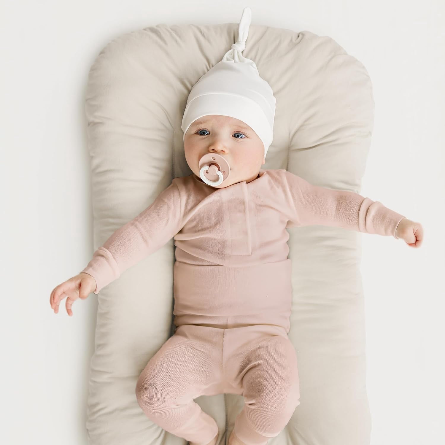 8 Pack Baby Newborn Hats Set Knot Beanie Hats Soft for Infant Baby Girls Boys Caps 0-6 Months