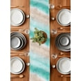thumbnail image 6 of Summer Beach Turquoise Ocean Table Runner-36 Inch Long Modern Minimalist Art Table Runners Linen Burlap Tablerunner for Kitchen Dining Room Holiday Party, 6 of 9