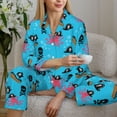 thumbnail image 6 of Cauagu pirate Octopus Print Women's Long-Sleeve Pajamas Set Soft Pj Lounge Sets Button Down Sleepwear for Women 2 Piece Pjs Set with Long Pants-X-Large, 6 of 7