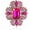 Rose Red, variant on Vintage Austrian Crystal Rhinestone Flower Brooch, Women's Lapel Pin, can be paired with sweaters, coats, dresses and other accessories.