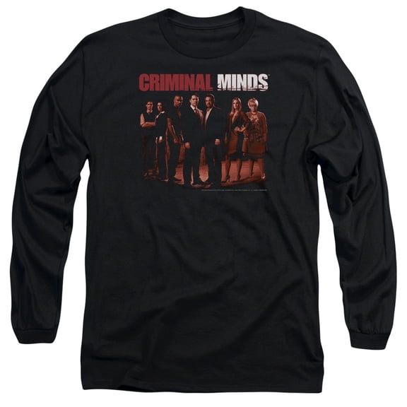 Criminal Minds The Crew Long Sleeve Adult 18/1 T-Shirt Black