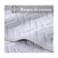 thumbnail image 4 of 3 Piezas Tuallas Toallas Baño Completo Grande 70×140 Cm Gris oscuro+Gris claro+Verde, 4 of 5