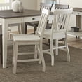thumbnail image 2 of Cayla 24" Slat Back Counter Stool in Distr4ssed Antique White, 2 of 9