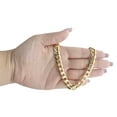 thumbnail image 7 of 10K Yellow Gold 9.50mm Hollow Plain Cuban Curb Link Chain Necklace 28 Inch, 7 of 7