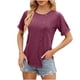 thumbnail image 3 of Fiudx Camisas de Mujer Tops con Estampado de Moda para Mujer, Blusa de Manga Corta, Camisetas Divertidas con Cuello Redondo, 3 of 6
