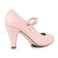 thumbnail image 3 of Chase & Chloe Mary Jane Shoes Women Oxford Pumps - Cute Low Kitten High Heels - Retro Vintage Shoes for Women 1950s Mary Janes Round Toe Shoe with Ankle Strap - Women Dress Shoes, 3 of 6