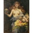 thumbnail image 2 of Victor Emile Prouvé 20x24 Black Ornate Framed Double Matted Museum Art Print Titled: The Flower Vendor (1882), 2 of 5