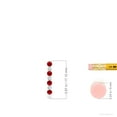 thumbnail image 2 of ANGARA Natural Ruby and Diamond J-Hoop Earrings in 14K White Gold for Women (Size-2mm) | July Birthstone, Birthday, Anniversary, Jewelry Gift for Women | Natural Ruby Earrings, 2 of 8