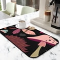thumbnail image 2 of Absorbent & Decorative Mushroom Fern Coffee Drying Mat 19.5x12in, Forest-Themed Diatom Mud Dry Dishes Mats for Kitchen Countertops, 2 of 7
