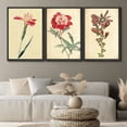 thumbnail image 2 of PixonSign Framed Wall Art Print Set Vintage Watercolor Peony Flower Variety Floral Wilderness Illustrations Modern Art Glam Colorful Multicolor Cool for Living Room, Bedroom, Office - 16"x24"x3 Black, 2 of 5