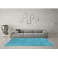 thumbnail image 3 of Ahgly Company Indoor Square Oriental Light Blue Industrial Area Rugs, 6' Square, 3 of 4