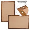 thumbnail image 4 of Magnetic Wall Chalkboard Sign, X Large Size 20" x 30", Rustic Wood Frame, Vertical or Horizontal Wall Mount, Includes 4 Chalk Markers + Chalk and Eraser, by Better Office Products (Rustic Brown), 4 of 4