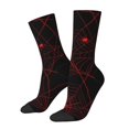 thumbnail image 1 of Fotbe Red Spider On The Web Calcetas Largas con Estampado para Hombre y Mujer – Calcetas de Compresión Transpirables y Elásticas, Viajar y Uso Diario Talla 5-11, 1 of 6