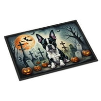 18 x 27 in. Unisex Boston Terrier Spooky Halloween Doormat