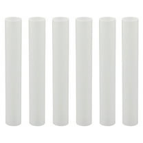 Creative Hobbies Set of 6, 6 Inch Tall White Plastic Candle Covers Sleeves Chandelier Socket Covers ~ E12 Candelabra Base