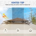 thumbnail image 4 of EAGLE PEAK 6-Sided Outdoor Camping Pop Up Gazebo w/Screen Netting, 13x13 Double-Tier Hexagonal Outdoor Canopy Tent for Patio, Garden, Party, Backyard, Beige, 4 of 9