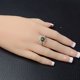 Sterling Silver and Baltic Green Amber Sun Ring - Walmart.com