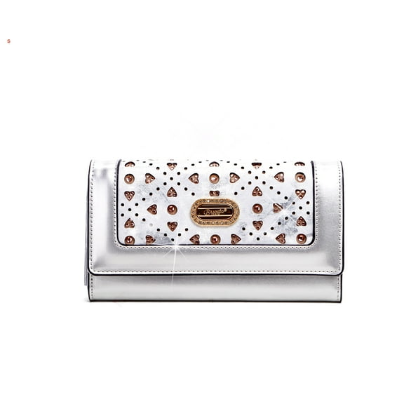 Sparkle of Hearts Envelope Shaped Vegan Tri-Fold Wallet