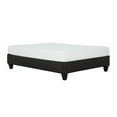thumbnail image 3 of Modern King Platform Bed Frame - Dark Grey Upholstered Wood Base, 76x80" Bedroom Furniture. No Box Spring Needed. Solid Wood & Plywood., 3 of 8