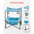 thumbnail image 6 of KFFKFF Folding Camping Table, Portable Lightweight Outdoor Picnic Table, Durable 600D Oxford Fabric with Waterproof Canvas, Includes 4 Cup Holders and Carry Bag, Ideal for Camping, Tailgating, Blue, 6 of 9