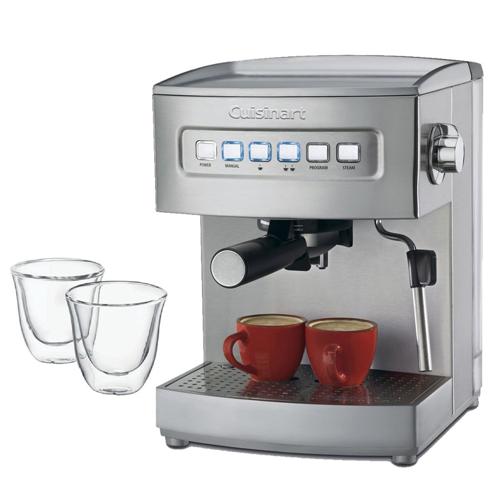 Cuisinart EM200 Programmable 15Bar Espresso Maker, Stainless Steel (Factory Refurbished) With Cuisinart EM200 Programmable 15Bar Espresso Maker, Stainless Steel (Factory Refurbished) With