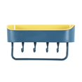 thumbnail image 1 of Self Adhesive Shower Shelf Rectangular Bathroom Shelf Adhesive Shower Caddy No Drilling Shower Shelf for Soap Towel Shower Gel Shampoo (27 * 10.5 * 6.5cm) Green and Yellow, 1 of 3