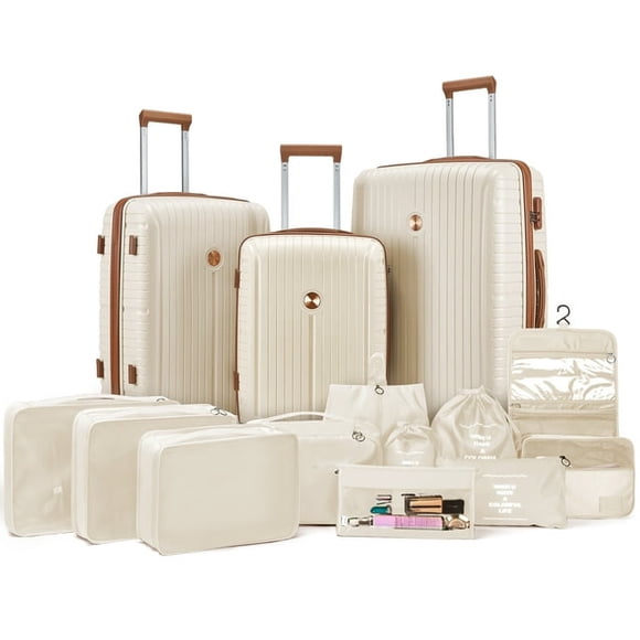 Joyway 13 Piece Luggage Sets Hardshell Lightweight Suitcase with TSA Lock Spinner Wheels