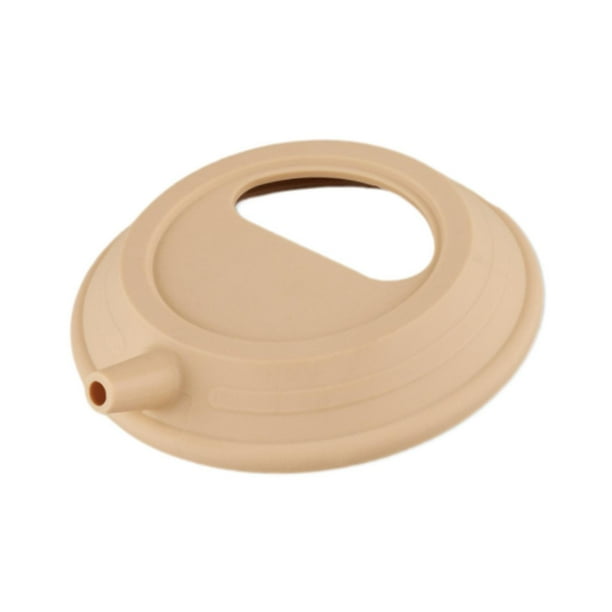 Tapa de silicona para cuenco de camping, vajilla hermética, tapa reutilizable para olla, cuenco para exteriores Caqui