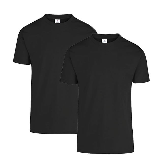 Playera para Caballero Yazbek Color Negro 100% Algodón Talla Grande 2 piezas