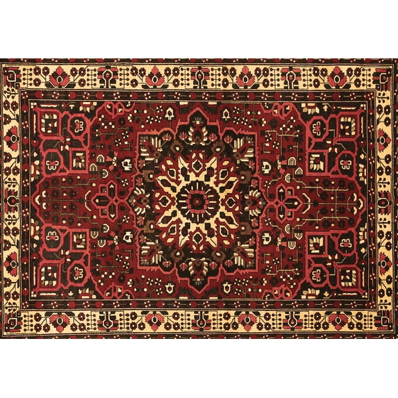 Ahgly Company Indoor Rectangle Persian Brown Traditional Area Rugs, 5' x 8'