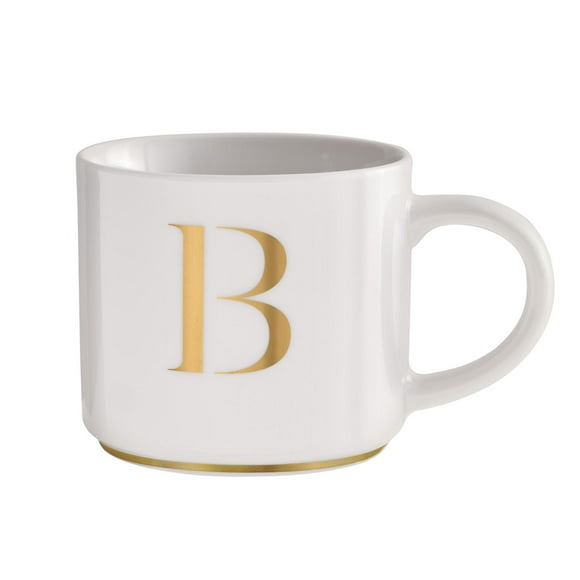 Taza para Café de Iniciales Oro de 500ml LuckyLy, Letra A dorado 500 ml