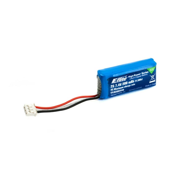 E-flite 200mAh 2S 7.4V 30C Li-Po Battery EFLB2002S30 Airplane Batteries