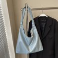 thumbnail image 4 of Bolso de hombro de PU de diseñador con broche 2024 nuevo para mujer, bolso de mano de moda simple y sólido, bolso de mano suave y versátil para desplazamientos diarios, estilo occidental, 4 of 5