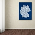 thumbnail image 4 of Trademark Art 'NAVY-Germany Regions Map' Canvas Art by Michael Tompsett, 4 of 4
