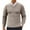 Khaki, variant on Turilly Shirts for Men Solid Color Sweater V-Neck Long Sleeves Sweater Head Cover Bottom Layer Shirt
