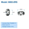 thumbnail image 2 of 6802-2RS Ball Bearing 2pcs 9/16"x15/16"x3/16" Z2 Double Rubber Seal, Black, 2 of 6