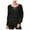 Black - deepblack, variant on Bar Iii Womens Ribbed Lace-Up Knit Sweater