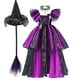 thumbnail image 3 of Disfraz de bruja de Halloween para niños y niñas, vestido de malla Alto y Bajo, Cosplay de vampiro con esqueleto 3D, fiesta de disfraces de Carnaval, 3 of 5